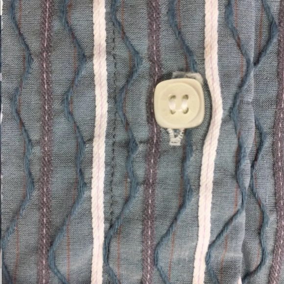 Apricottree Men Long Sleeve Shirt Embroidered Dusky Blue  White Grey Large - Picture 8 of 10